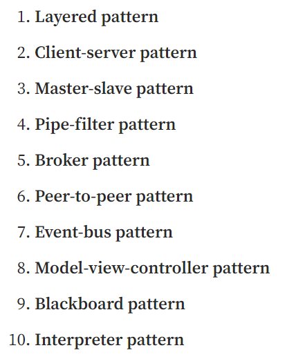 10 Common Software Architectural Patterns in a nutshell