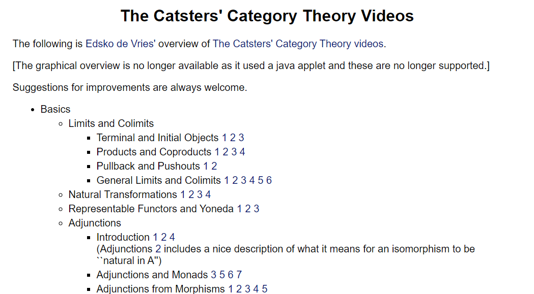 The Catsters' Category Theory Videos