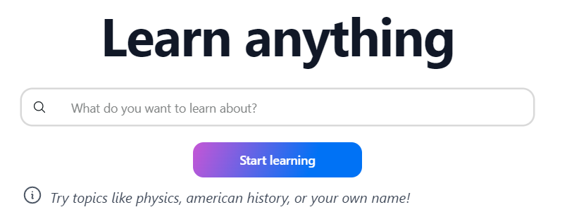 Learn anything
