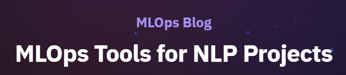 MLOps Tools for NLP Projects