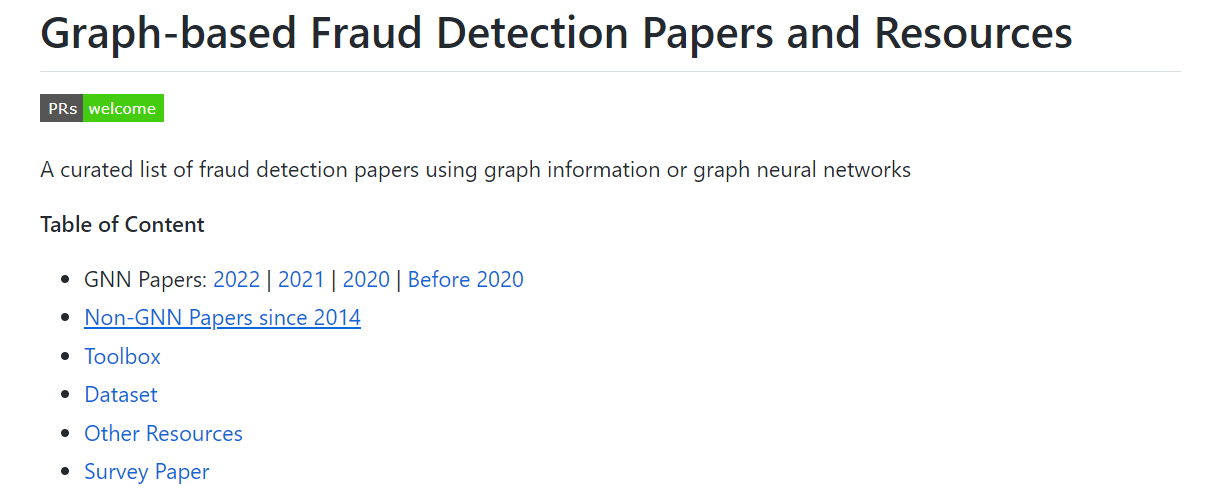 Graph-based Fraud Detection Papers and Resources