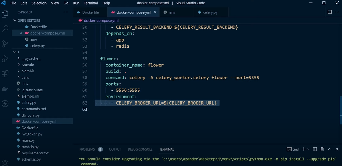 FastAPI Celery, Flower and Docker