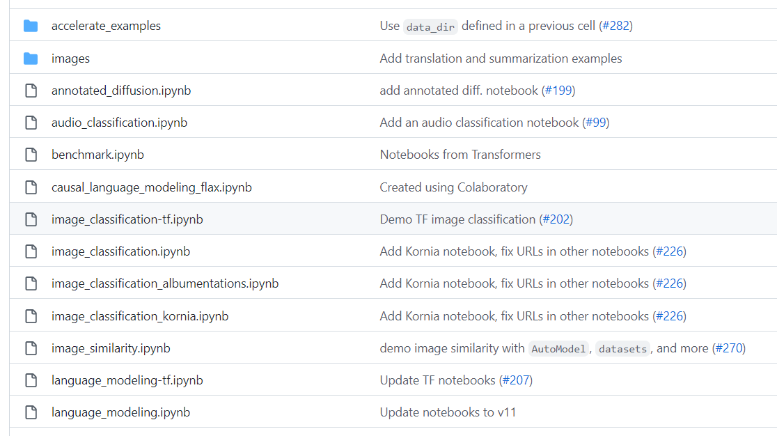 Notebooks using the Hugging Face libraries 