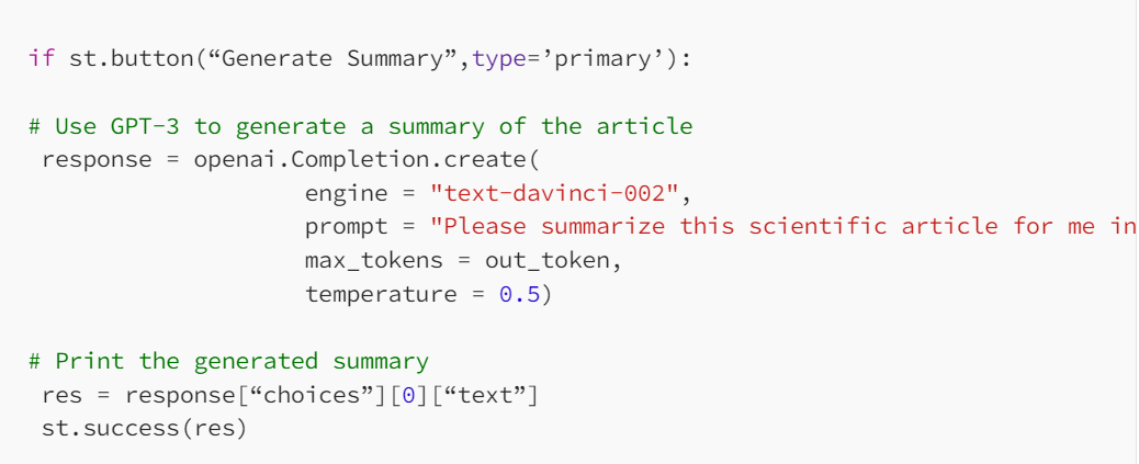 Summarizing Scientific Articles with OpenAI  and Streamlit