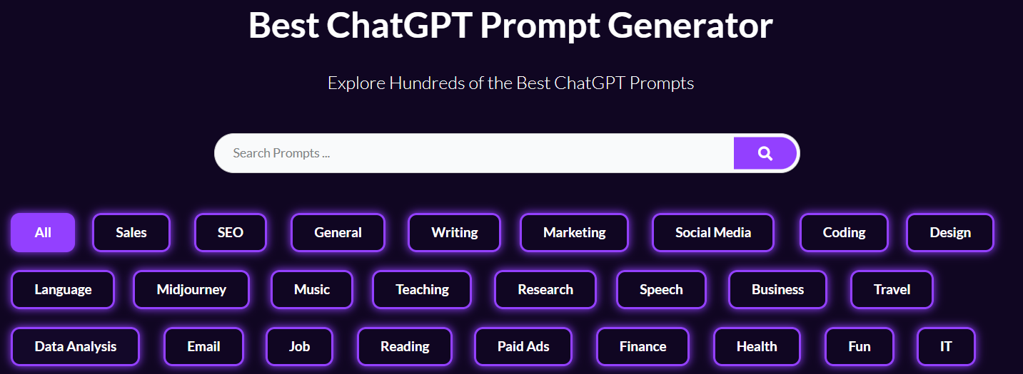 Best ChatGPT Prompt Generator